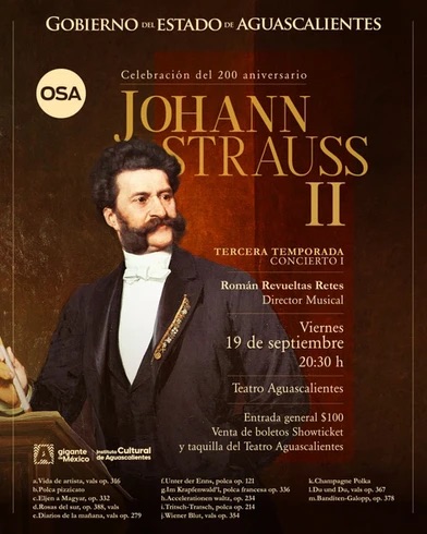 Asiste a la Orquesta Sinfónica este 19 de septiembre