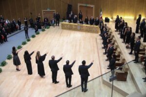 Tere Jiménez asiste a la toma de protesta de los nuevos jueces y magistrados de Aguascalientes
