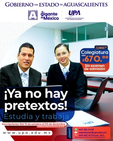 La Universidad Politécnica de Aguascalientes abrirá inscripciones de carreras con horarios flexibles