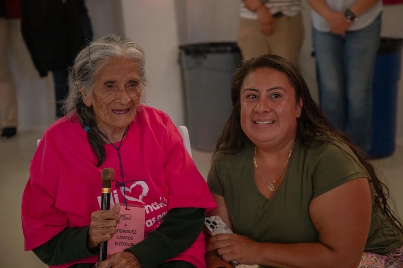 Señora de 101 años se reencuentra con su familia